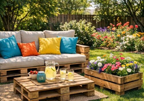 Palettenmöbel für den Garten selbst gestalten